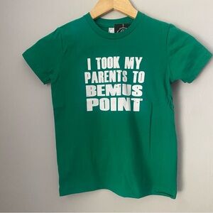 New American Apparel Youth I took my parents to Bemus Point NY green tee shirt 8